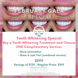 Buy Teeth Whitening Treatment, Get FREE Brow Lamination OR Brow & Lash Tint