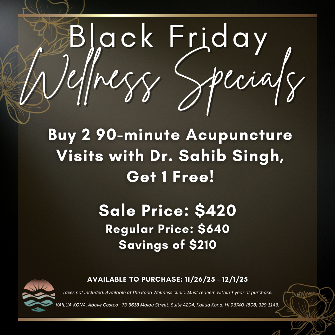Black Friday Wellness Special: Acupuncture - Buy 2 Visits, Get 1 Free!