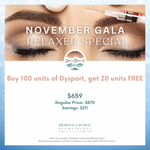 Buy 100 units of Dysport, Get 20 units FREE