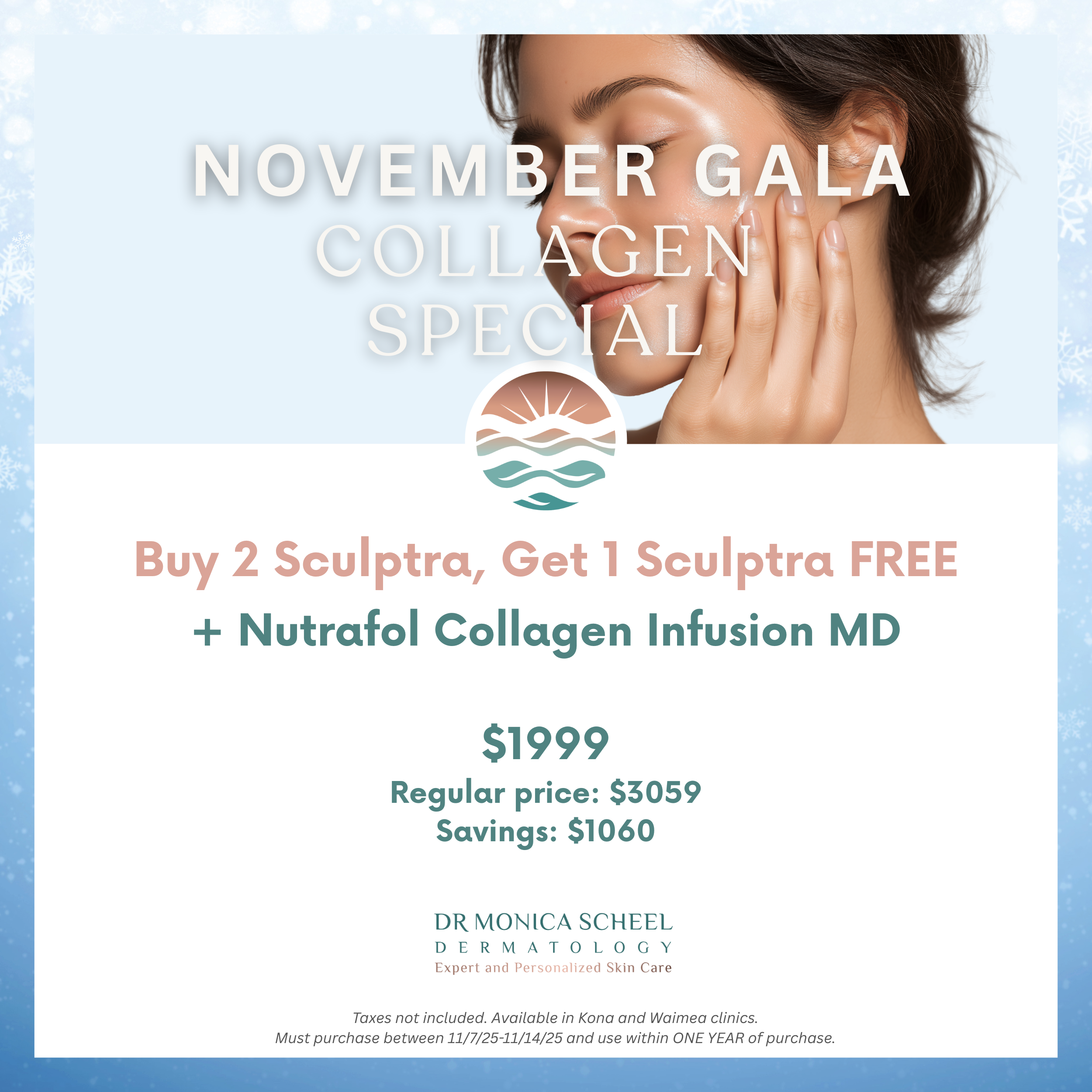 Buy 2 Sculptra, Get 1 Sculptra FREE + Nutrafol Collagen Infusion MD